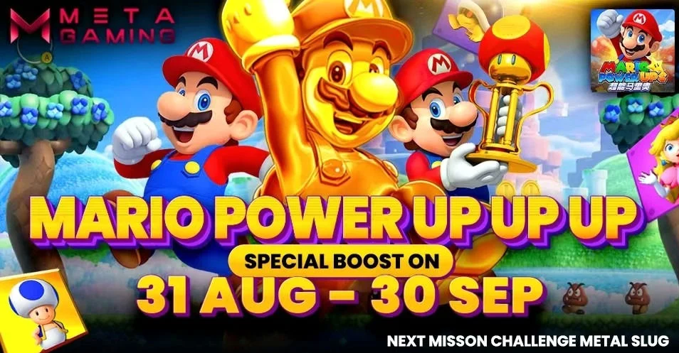 Mrlucky88 Promo Mario power up boost event.